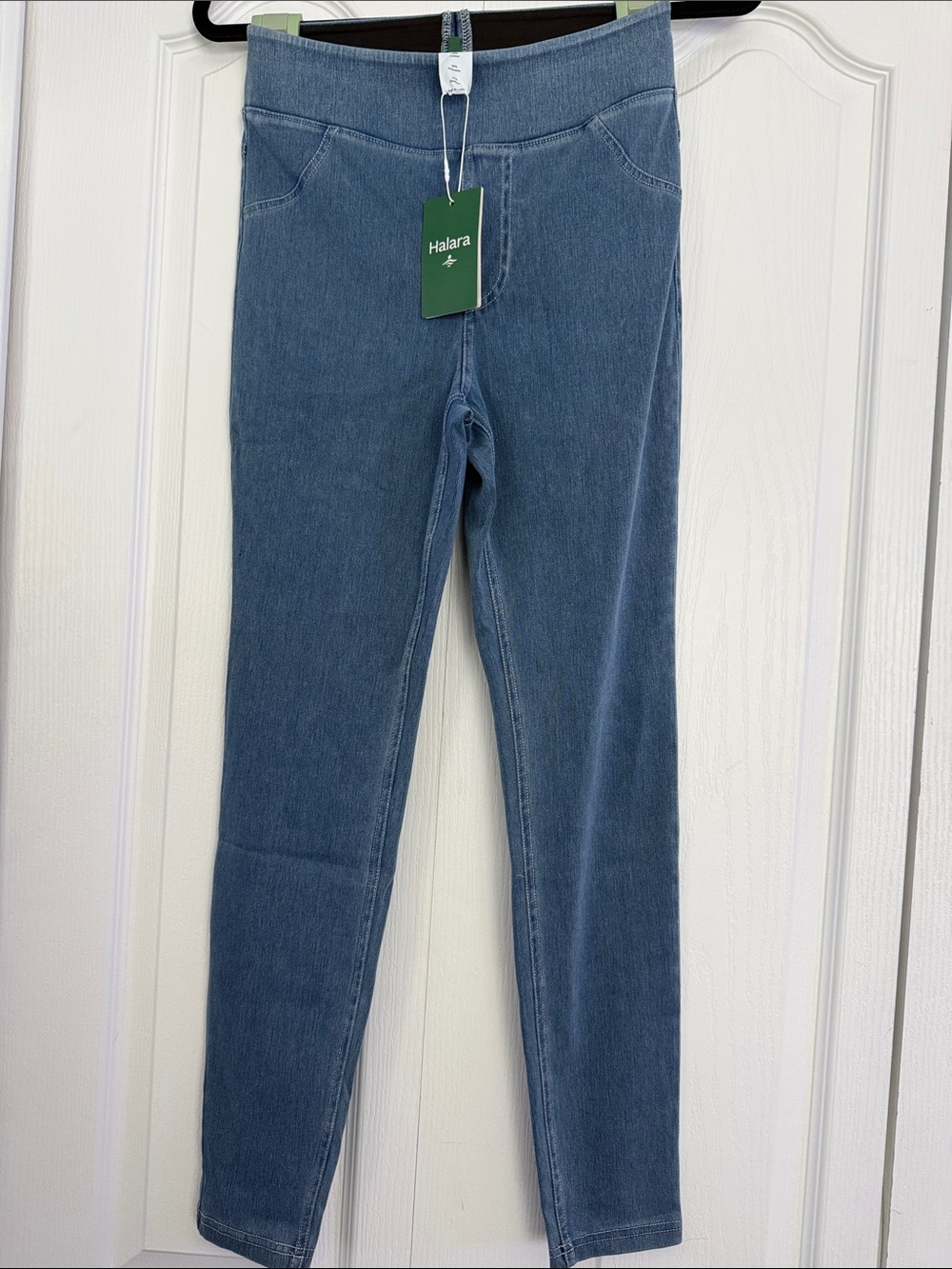 HALARA Slate Blue High-Waist Stretch Jeggings - Small